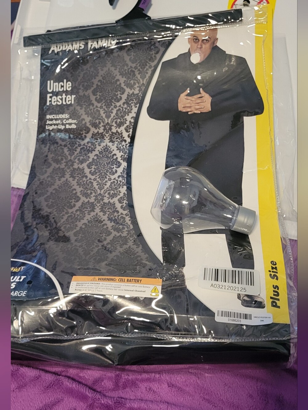 Uncle Fester Costume With Working Light bulb.